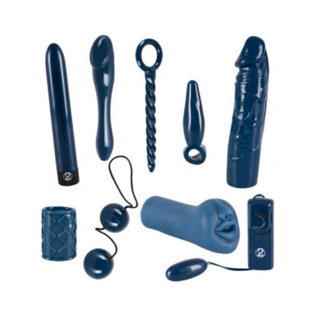 Kit Midnight Blue 9 Pezzi – Esperienze Maschili Intense & Giochi di Piacere Profondo
