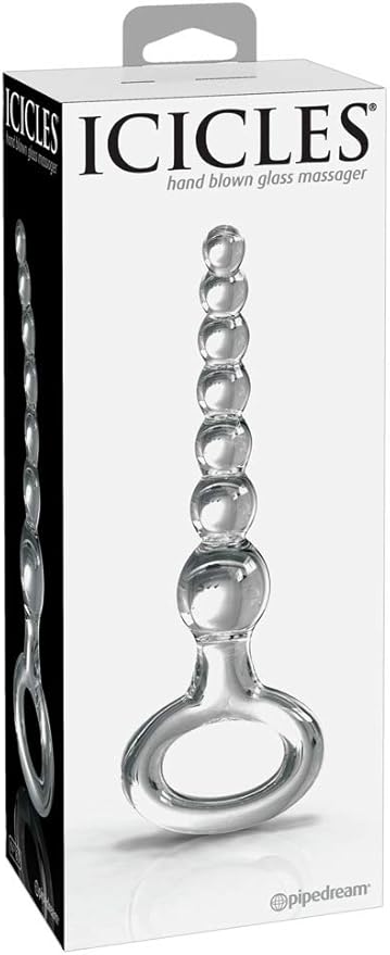 Icicles No.67 in Vetro Soffiato – Stimolatore a Perline con Anello di Controllo