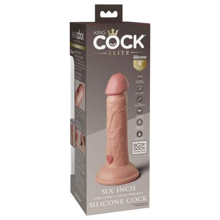 Dildo Vibrante King Cock Elite 6” a Doppia Densità