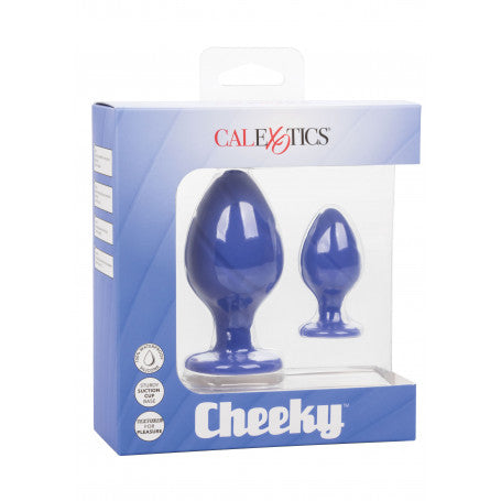 Set Plug Anali Blu – Cheeky Buttplug | 2 Pezzi in Silicone & Gioco Anale Progressivo