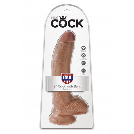 Dildo Realistico King Cock 9 Inch con Testicoli e Ventosa