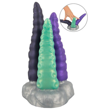 Dildo Monster Triple Tentacle in Silicone Liquido
