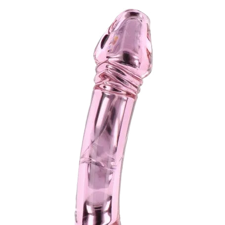 Rhinestone Scepter in Vetro – Doppia Estremità Rosa con Punta Realistica e Sezione Strutturata