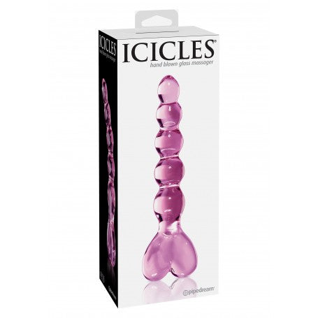 Icicles No.43 in Vetro Soffiato – Perline Sensoriali e Impugnatura a Cuore