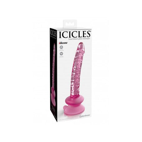 Icicles No.86 in Vetro Soffiato – Curvatura Intenzionale e Base a Ventosa