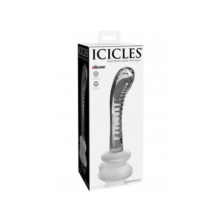Icicles No.88 in Vetro Soffiato – Curvatura Profonda a Onde, Stimolazione Mirata
