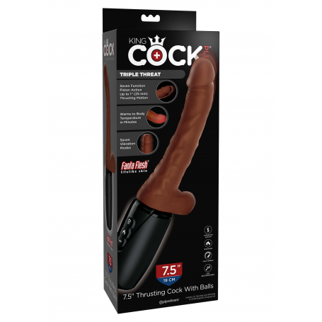 Dildo Realistico Vibrante con Spinta e Riscaldamento