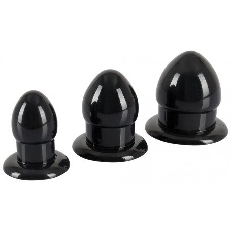 Set Plug Anali 3 Pezzi – Mini, Medium, Maxi | Silicone Nero | Allenamento Progressivo