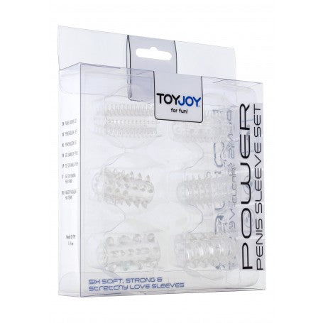 Kit guaina fallica Power Penis Sleeve Set clear