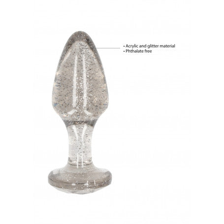 Set Plug Anali Acrylic Silverchip β Ouch! | 3 Pezzi Cristallini in Acrilico Trasparente