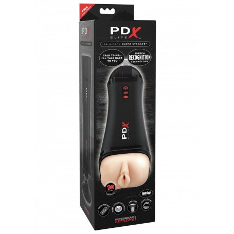 PDX Elite Talk-Back Super Stroker Automatico con Sensori Intelligenti e Funzione Vocale