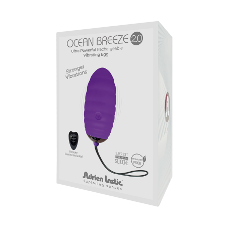 Ovetto Vaginale Vibrante Ocean Breeze 2.0 con Telecomando – Silicone Medicale Purple | 10 Vibrazioni | Adrien Lasti