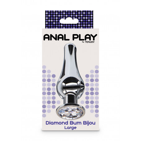 Plug Anale in Metallo con Diamante Argento – Toyjoy