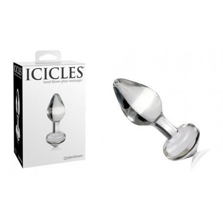 Plug Anale in Vetro – Icicles No.44 | Eleganza Cristallina & Gioco Termico