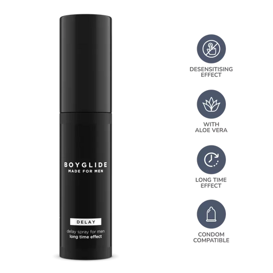 Spray ritardante per uomo contro eiaculazione precoce boyglide 20 ml delay