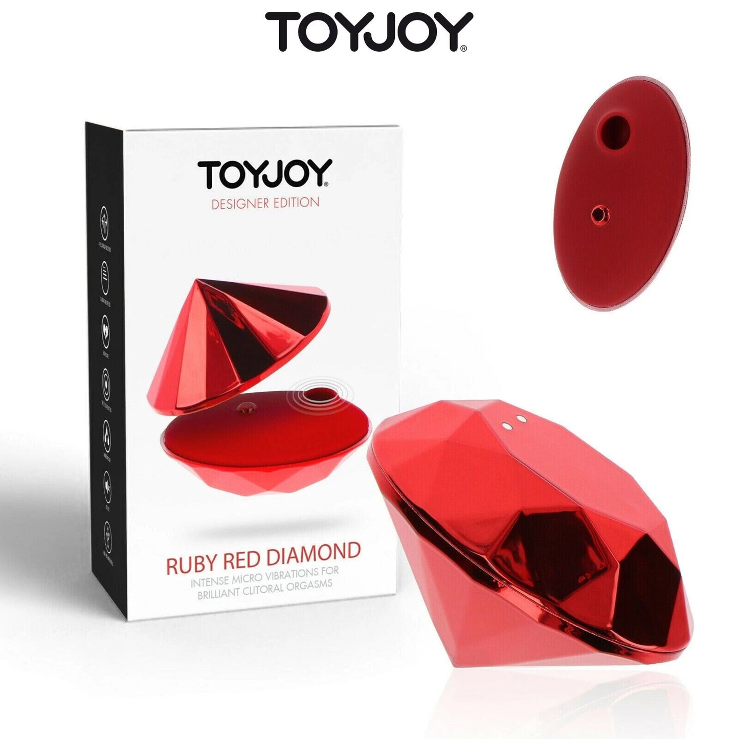 Stimolatore Clitorideo Ruby Red Diamond – Gioiello Vibrante di Lusso TOYJOY