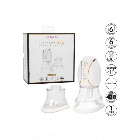 Stimolatore Clitorideo a Suzione con Lingua “Smart Pleasure Queen” – Bianco/Oro