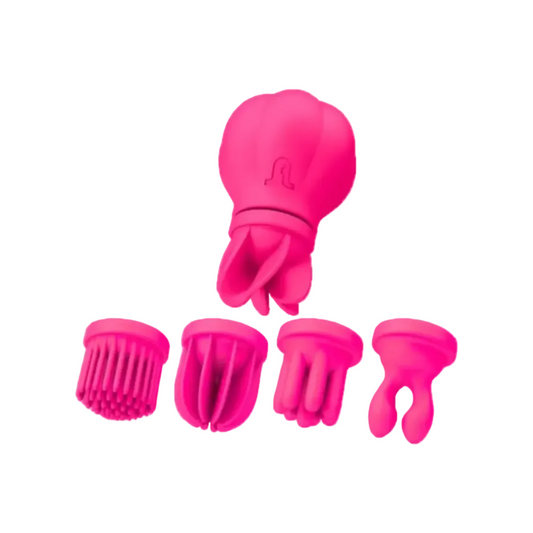 Stimolatore Caress Adrien Lastic – rotante e vibrante con testine intercambiabili