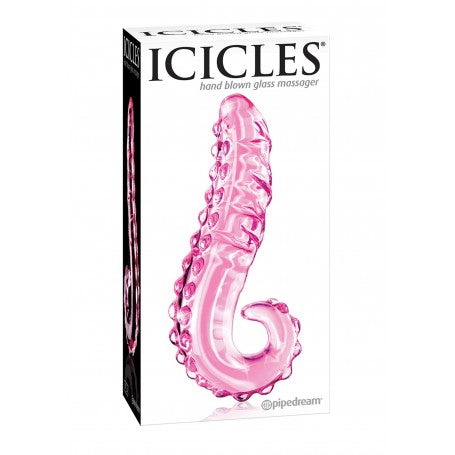 Icicles No.24 in Vetro Soffiato Rosa – Rilievi Avvolgenti, Sensualità Fluida