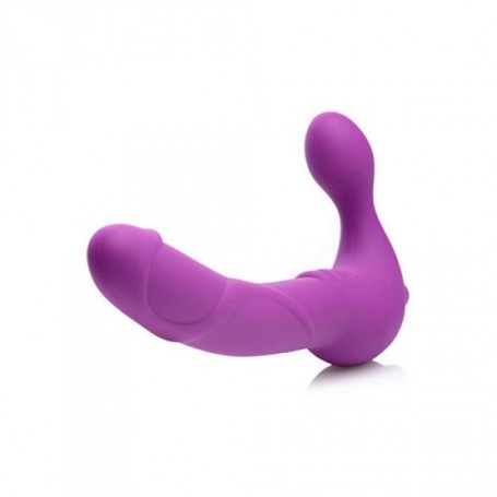 Regal Rider – Strap-on senza cinghie doppio fallo vibrante in silicone