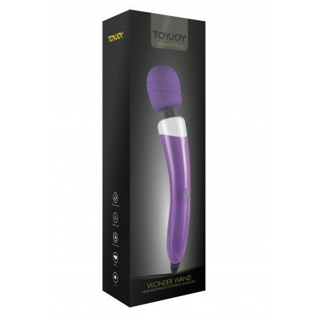 Vibratore Wand Wonder — Massaggiatore Ricaricabile in Silicone Nero o Viola