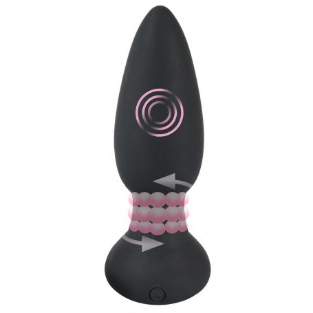 Rotating Plug Black Velvets – Plug Anale Rotante con Telecomando Wireless