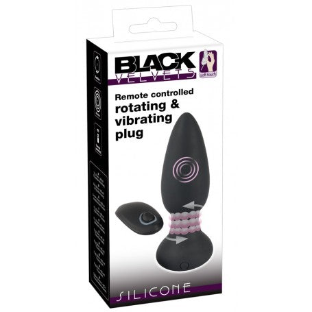 Rotating Plug Black Velvets – Plug Anale Rotante con Telecomando Wireless