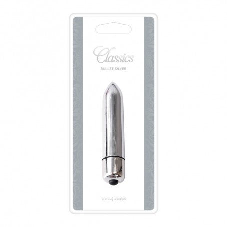 Vibratore Bullet Classico Argento 9 cm