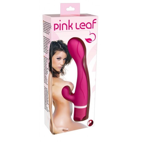 Vibratore Rabbit Pink Leaf β Punto G & Clitoride in Silicone Rosa