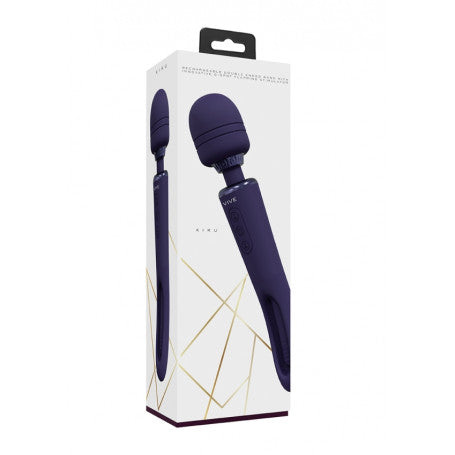 Vibratore wand Kiku Double Ended Wand with Innovative G-Spot Flapping Stimulator Pink /Purple