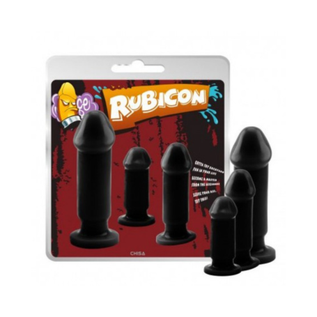 Set 3 Plug Anali Evil Dark – Chisa | Progressione Falloca in PVC Soft Touch