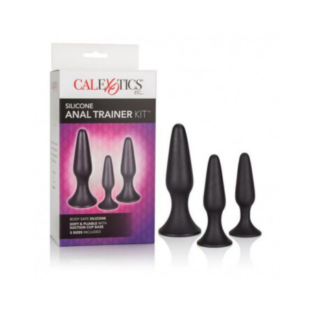 Kit Anale 3 Misure in Silicone Nero – Mini, Medium, Maxi | Set Allenamento Smooth