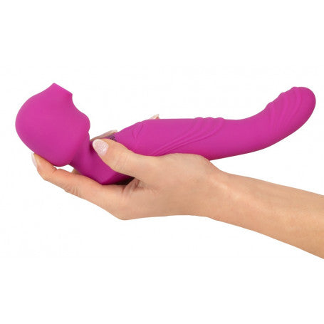 Vibratore Wand Javida 3 Funzioni – Doppio Piacere in Silicone Ricaricabile