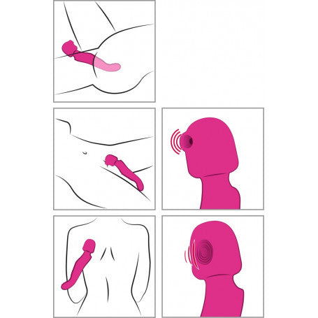 Vibratore Wand Javida 3 Funzioni – Doppio Piacere in Silicone Ricaricabile