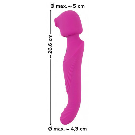 Vibratore Wand Javida 3 Funzioni – Doppio Piacere in Silicone Ricaricabile