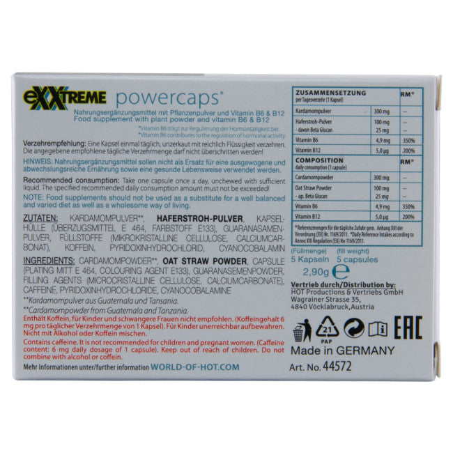 Patiglie stimolanti pene Exxtreme Power Caps 1X5 Stk