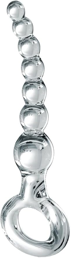 Icicles No.67 in Vetro Soffiato – Stimolatore a Perline con Anello di Controllo