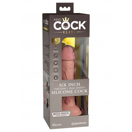 Dildo Vibrante King Cock Elite 6” a Doppia Densità