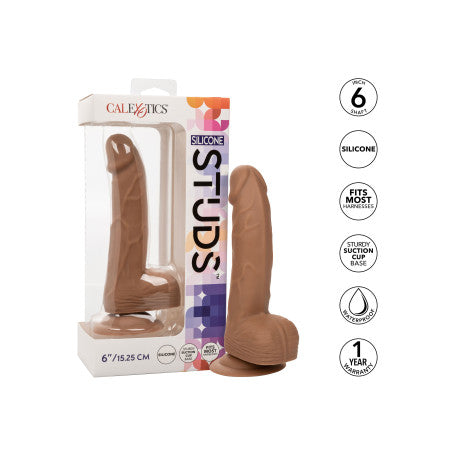 Dildo Realistico in Silicone Studs 6"- 8” con Ventosa