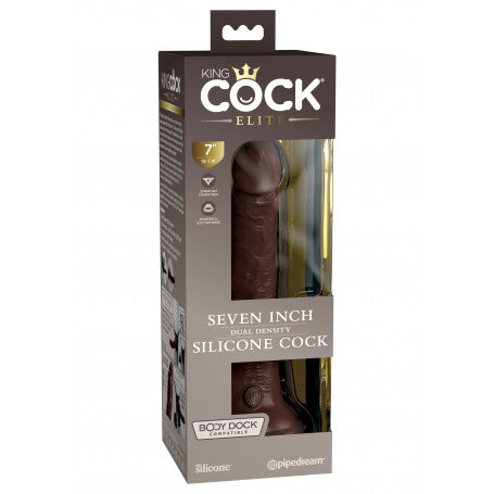 Fallo Realistico King Cock Elite 7" Dual Density in Silicone