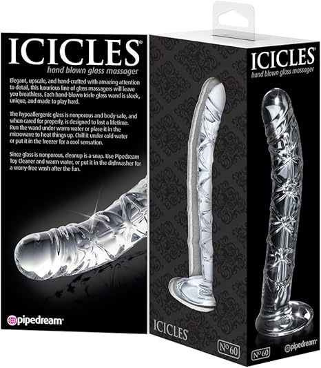 Icicles No.60 in Vetro Soffiato – Realistico con Base Ergonomica di Sicurezza
