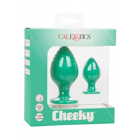 Set Plug Anali Verdi – Cheeky Buttplug | 2 Pezzi in Silicone & Gioco Anale Progressivo