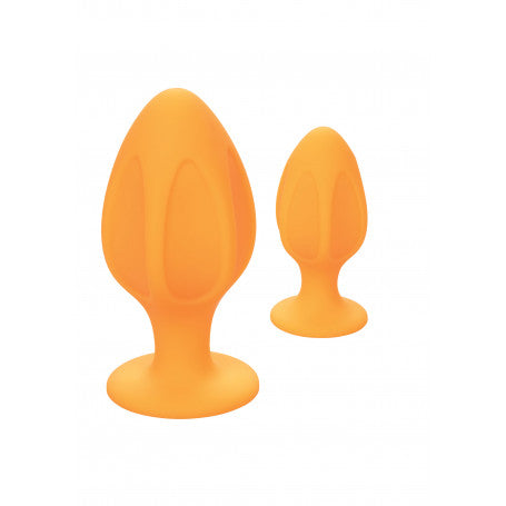 Set Plug Anali Arancioni – Cheeky Buttplug | 2 Pezzi in Silicone & Gioco Anale Progressivo