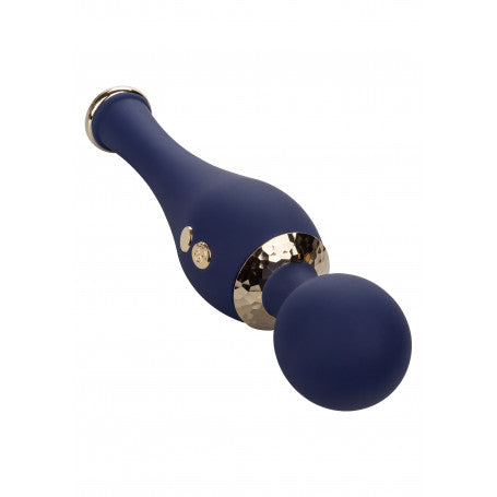 Chic Poppy — Wand Massaggiatore Ricaricabile in Silicone Blu Navy