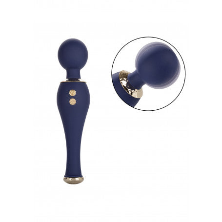 Chic Poppy — Wand Massaggiatore Ricaricabile in Silicone Blu Navy