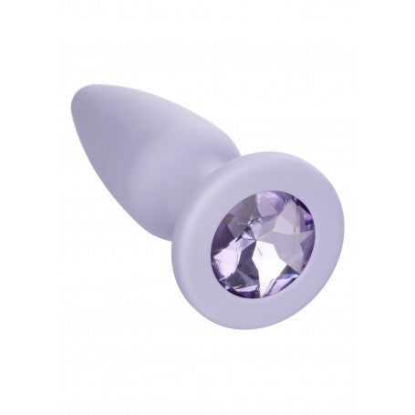 Set Plug Anali Crystal Booty – 3 Pezzi Viola | Silicone Morbido & Curvatura Comfort