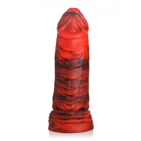 Dildo Fantasy Drago in Scaglie di Silicone Rosso con Ventosa