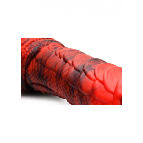 Dildo Fantasy Drago in Scaglie di Silicone Rosso con Ventosa