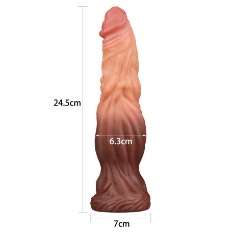 Dildo Creature Nature Lovetoy in Silicone Doppio Strato con Ventosa