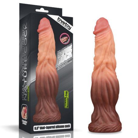 Dildo Creature Nature Lovetoy in Silicone Doppio Strato con Ventosa